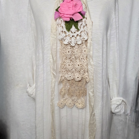 EASTER JABOT💐 SPRING💐 OVERLAY NWT OOAK - Picture 3 of 11